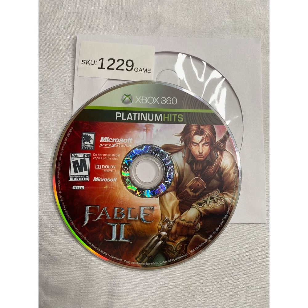 Fable II 2 Xbox 360 Platinum Hits